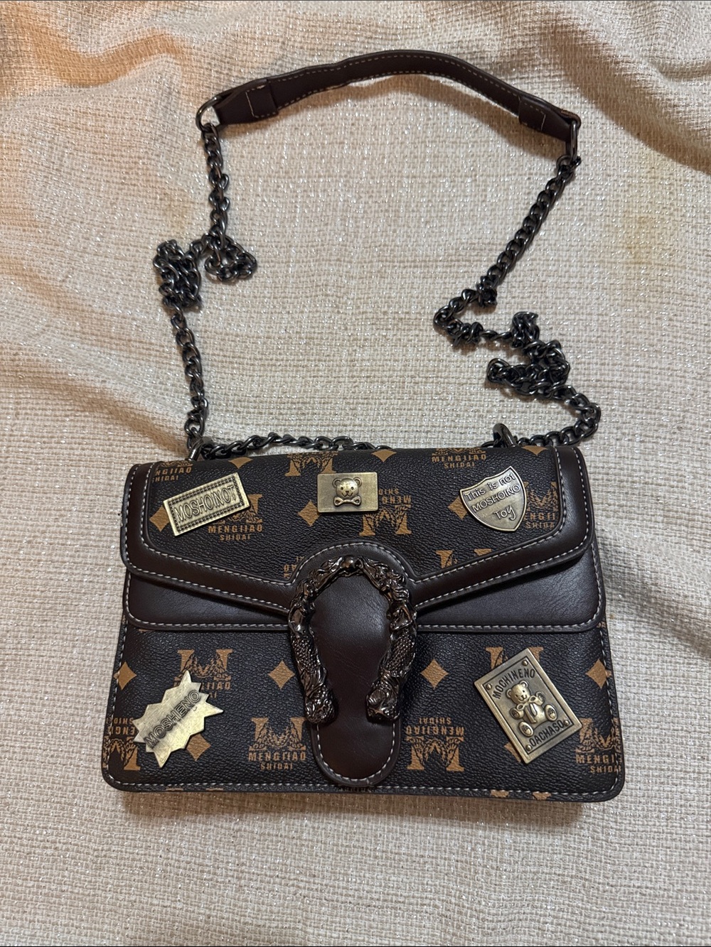 Designer women's Stylist Brown Chain Shoulder Bag